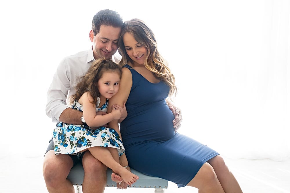 family photo shoot with white background